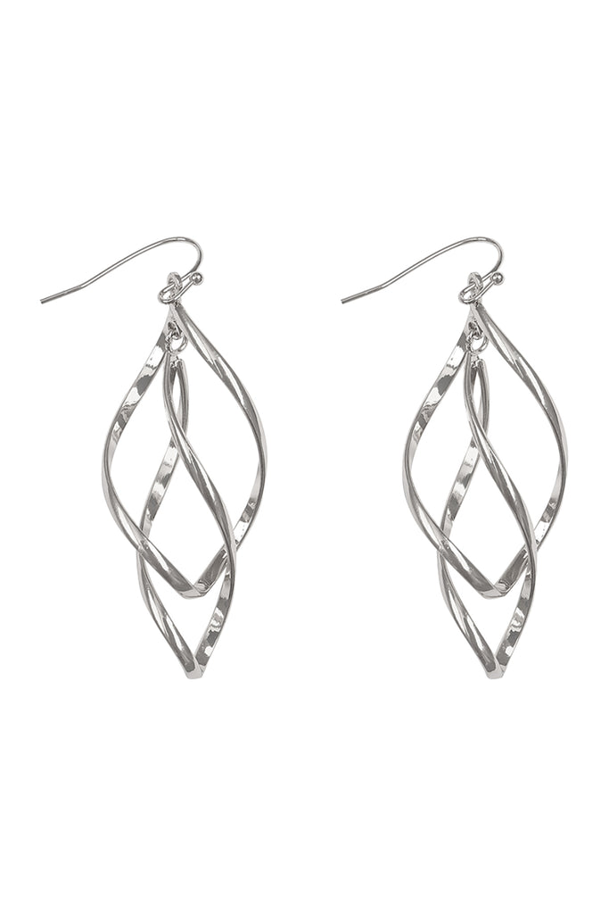 TWIST MOBILE LAYERED DROP HOOK EARRINGS