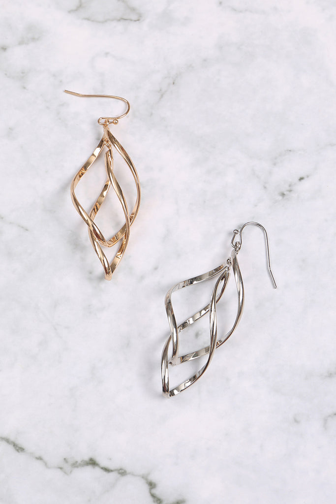 TWIST MOBILE LAYERED DROP HOOK EARRINGS