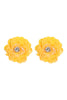SEQUIN FLOWER RHINESTONE POST EARRINGS