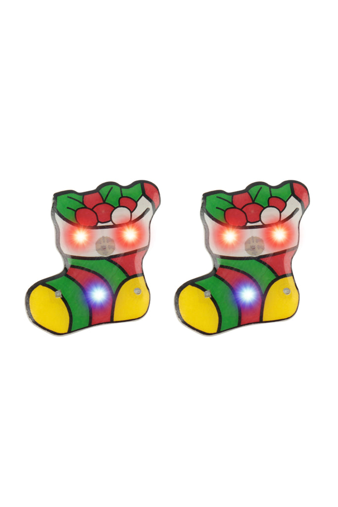 CHRISTMAS LIGHT-UP EARRINGS