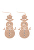 SNOWMAN FILIGREE FISH HOOK EARRINGS - Riah Fashion