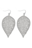 FINE LEAF FILIGREE HOOK EARRINGS