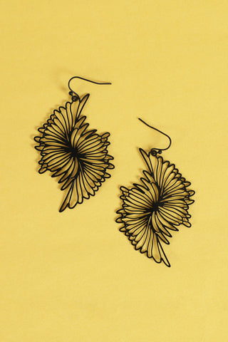 FAN TASSEL POST DANGLE EARRINGS