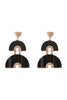 ACETATE WOOD ARCH LAYERED DROP EARRINGS