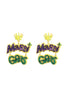 MARDI GRAS GLITTER EARRINGS