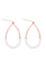 TEARDROP CAST W/ PEARL BEAD FISH HOOK EARRINGS