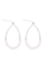 TEARDROP CAST W/ PEARL BEAD FISH HOOK EARRINGS