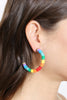HALF OPEN HOOP FIMO DISC BEADS EARRINGS - Riah Fashion