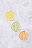 ORANGE ENAMEL TROPICAL FRUITS EARRINGS