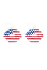 LIP SHAPE USA FLAG ACRYLIC DANGLE EARRINGS