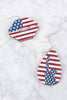 LIP SHAPE USA FLAG ACRYLIC DANGLE EARRINGS