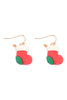 CHRISTMAS SANTA SOCKS POLYMER CLAY HOOK EARRINGS