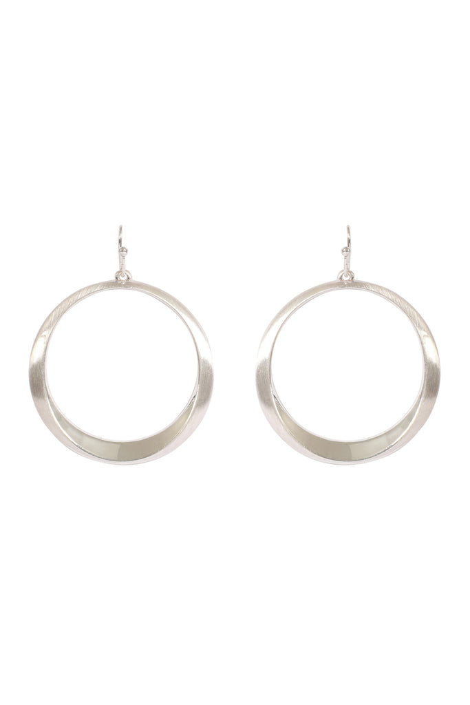 CIRCLE CAST HOOP DANGLE EARRINGS