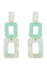 ME90799 - GLITTER SQUARE ACETATE DROP EARRINGS