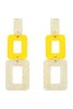 ME90799 - GLITTER SQUARE ACETATE DROP EARRINGS