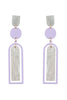 ME90800 - GLITTER ARCH BAR ACETATE DROP EARRINGS