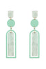 ME90800 - GLITTER ARCH BAR ACETATE DROP EARRINGS