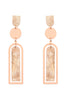 ME90800 - GLITTER ARCH BAR ACETATE DROP EARRINGS