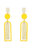 ME90800 - GLITTER ARCH BAR ACETATE DROP EARRINGS