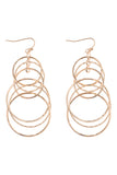 6 WIRE CIRCLES LAYERED EARRINGS