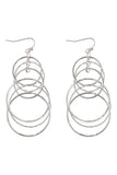 6 WIRE CIRCLES LAYERED EARRINGS