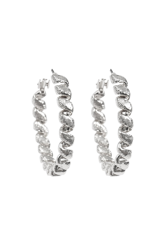 1.25" TWISTED PINCATCH HOOP EARRINGS