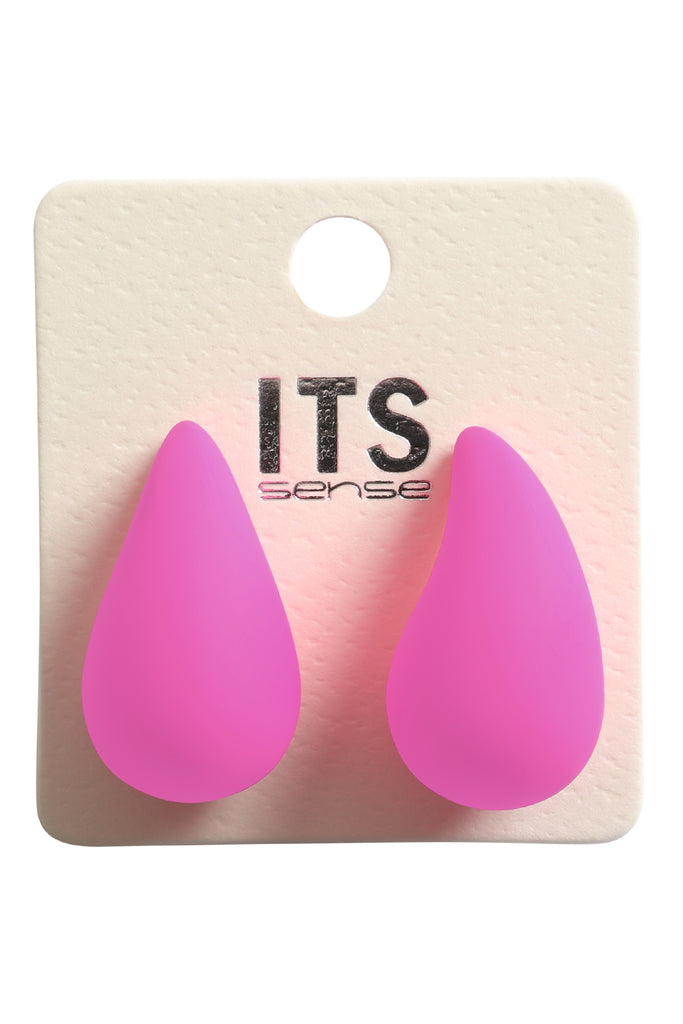 TEARDROP SHAPE ACRYLIC STUD EARRINGS