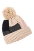 PATCH FLEECE POMPOM BEANIE ACRYLIC