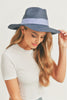 FOLD STRIPED BOW STRAW HAT BEIGE WITH PINK BAND