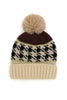 HOUNDSTOOTH BEANIE W/ POMPOM