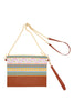 AZTEC PRINT CROSSBODY & WRISTLET BAG