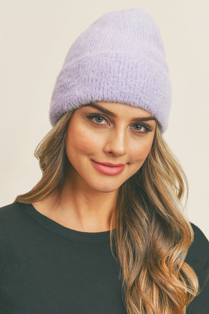 FUZZY SOLID BEANIE