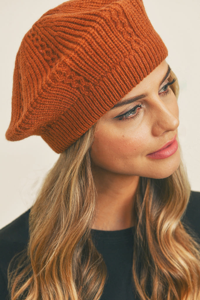 SOLID KNIT BERET