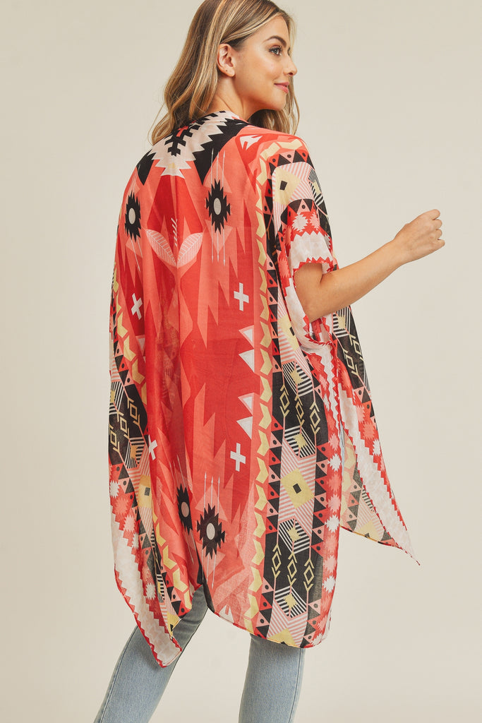 TRIBAL PATTERN KIMONO