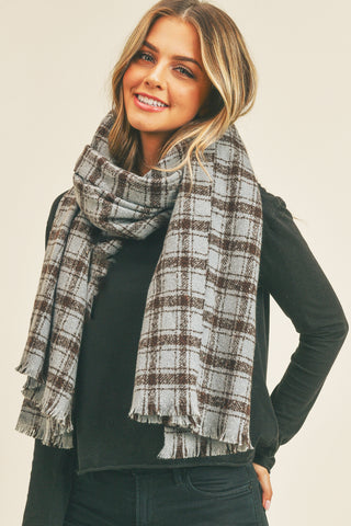 CHECKERED INFINITY SCARF 3 ASSORTED COLORS