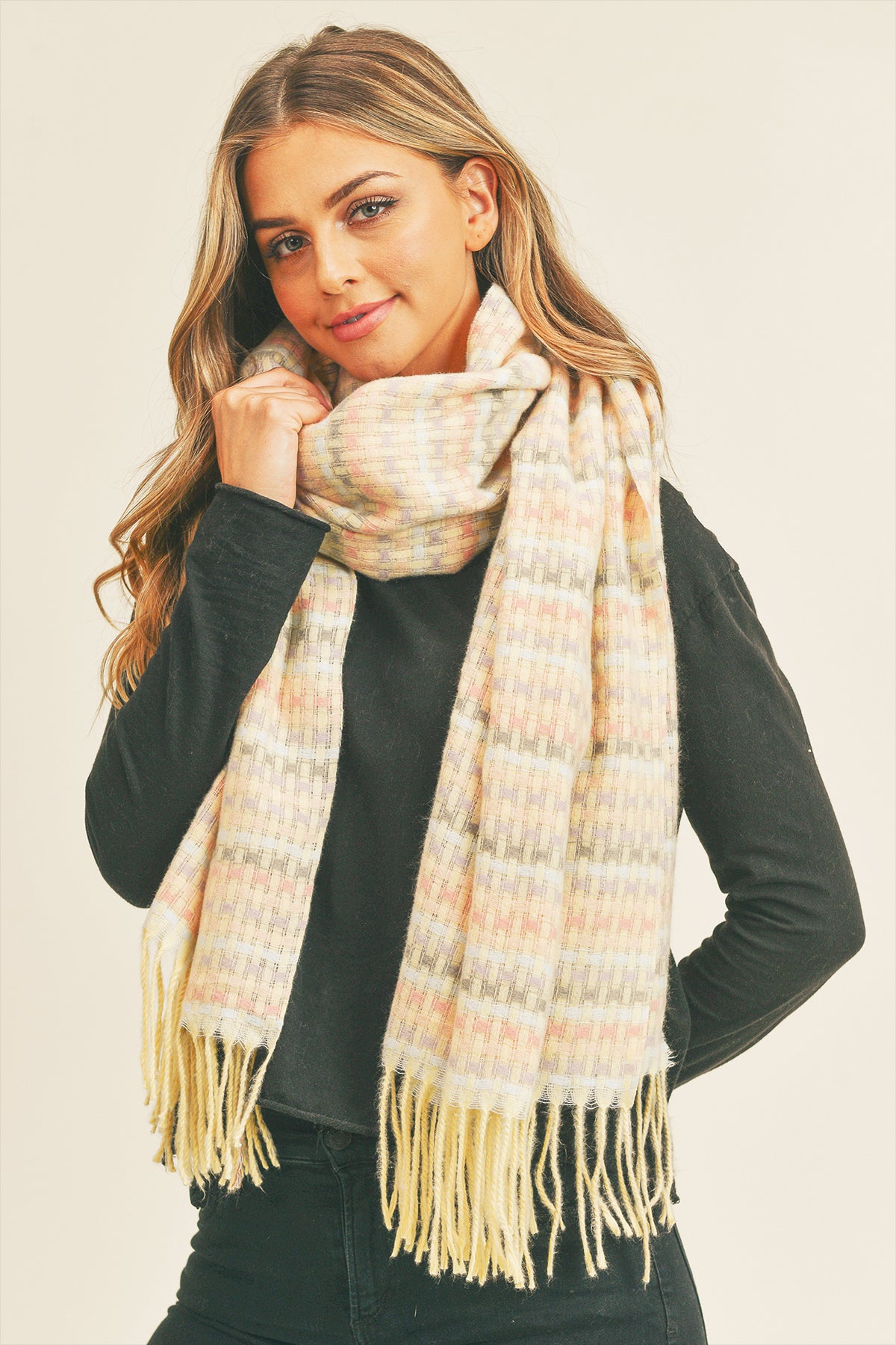 MULTI COLOR STITCH SCARF – Riah Fashion