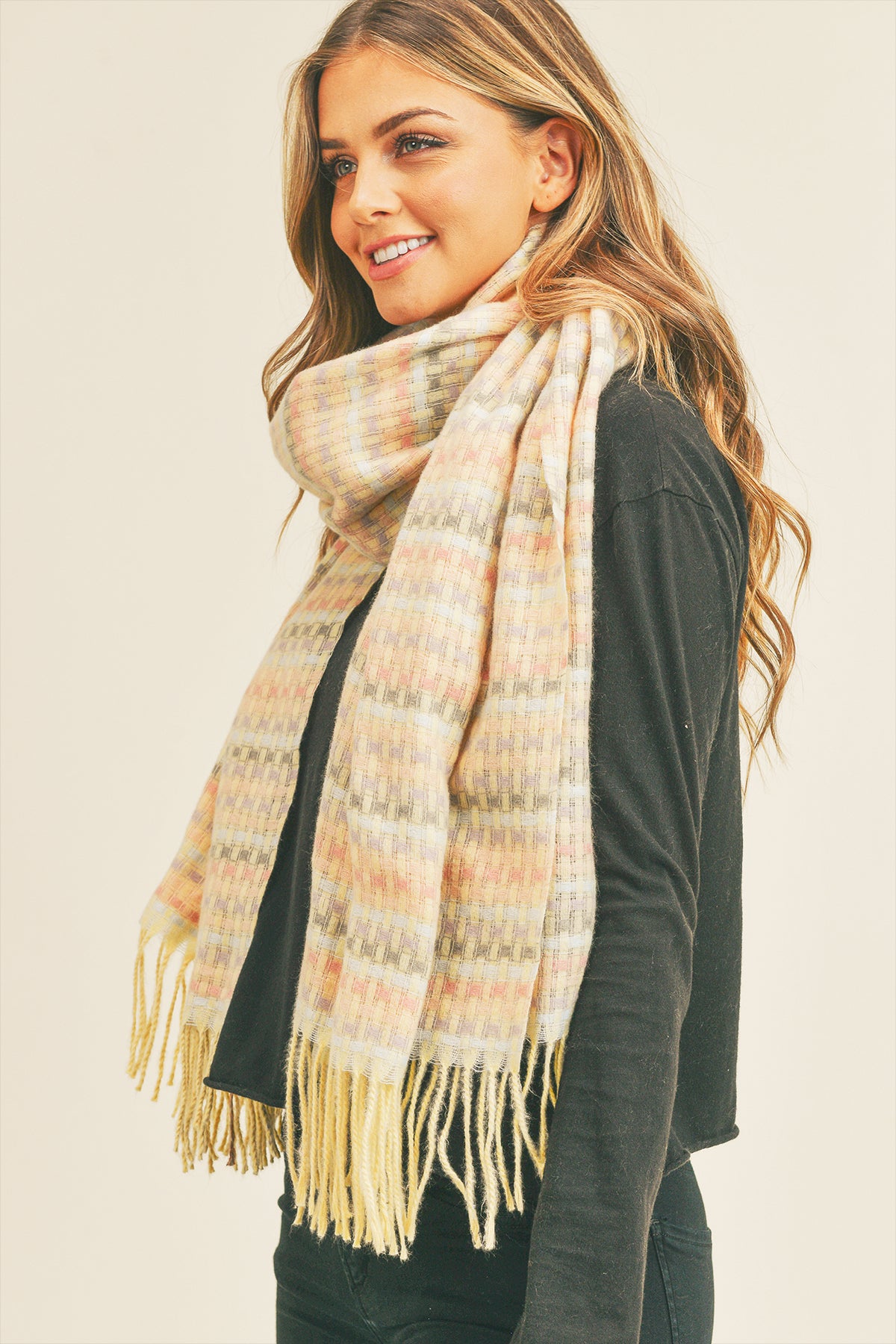 MULTI COLOR STITCH SCARF – Riah Fashion
