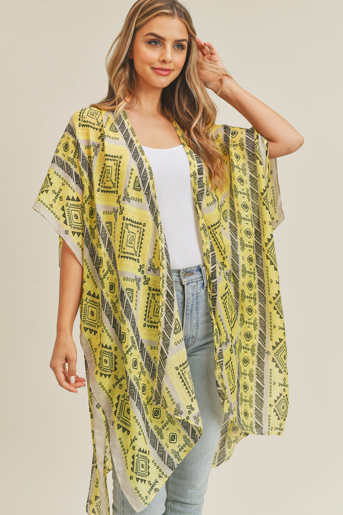 TRIBAL PATTERN KIMONO