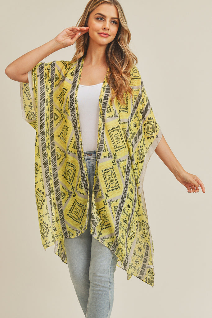 TRIBAL PATTERN KIMONO