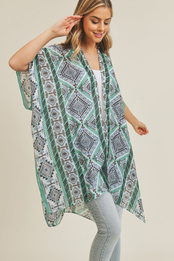 TRIBAL PATTERN KIMONO