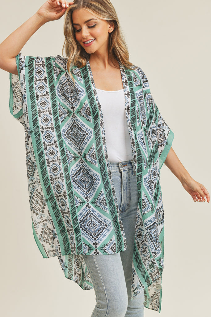 TRIBAL PATTERN KIMONO