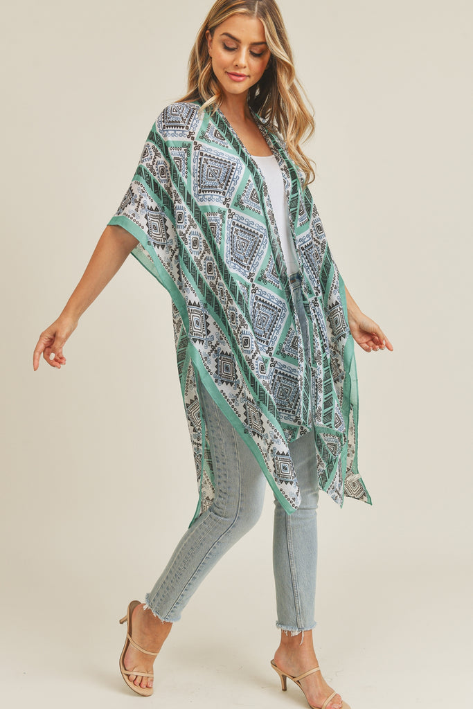 TRIBAL PATTERN KIMONO