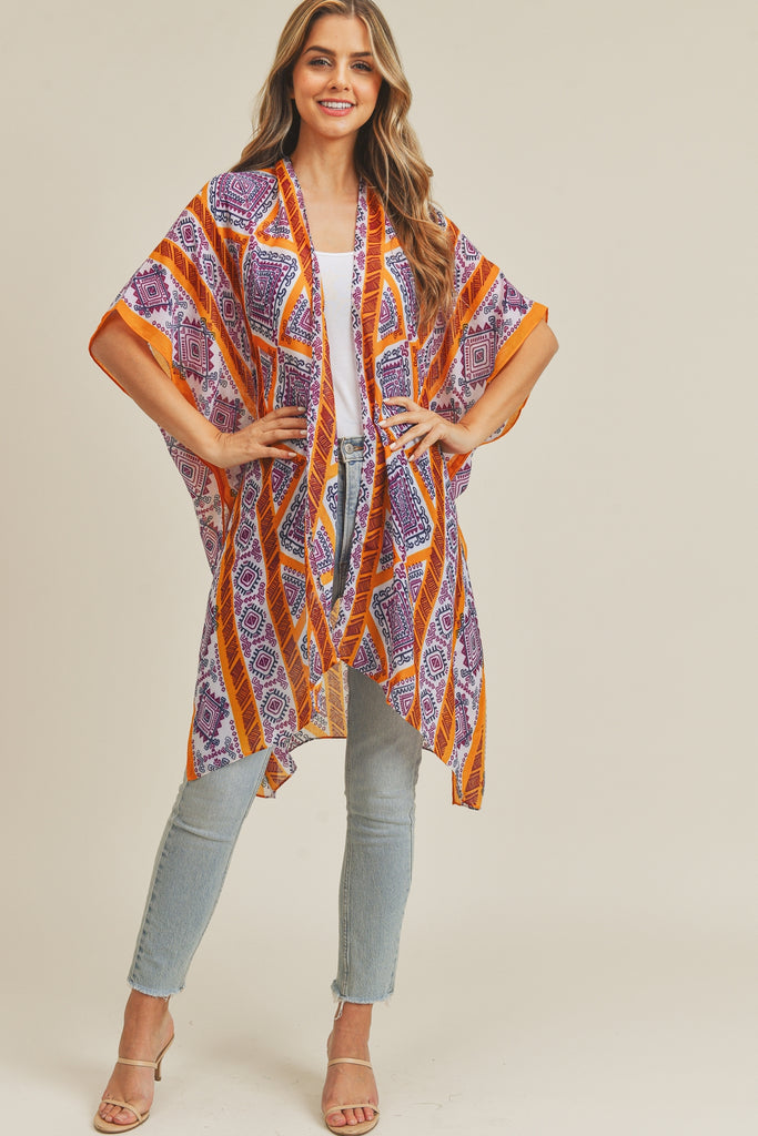 TRIBAL PATTERN KIMONO