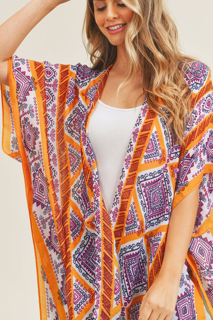 TRIBAL PATTERN KIMONO