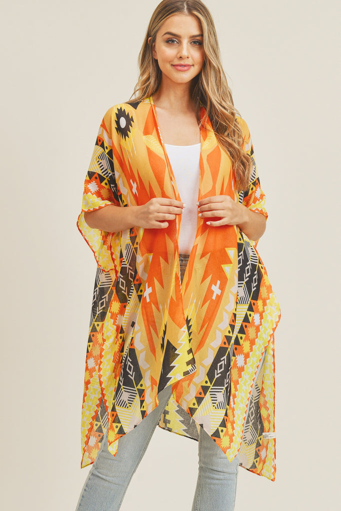 TRIBAL PATTERN KIMONO