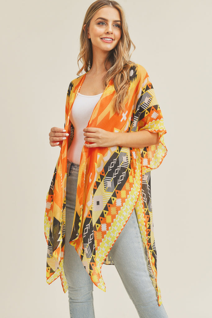 TRIBAL PATTERN KIMONO