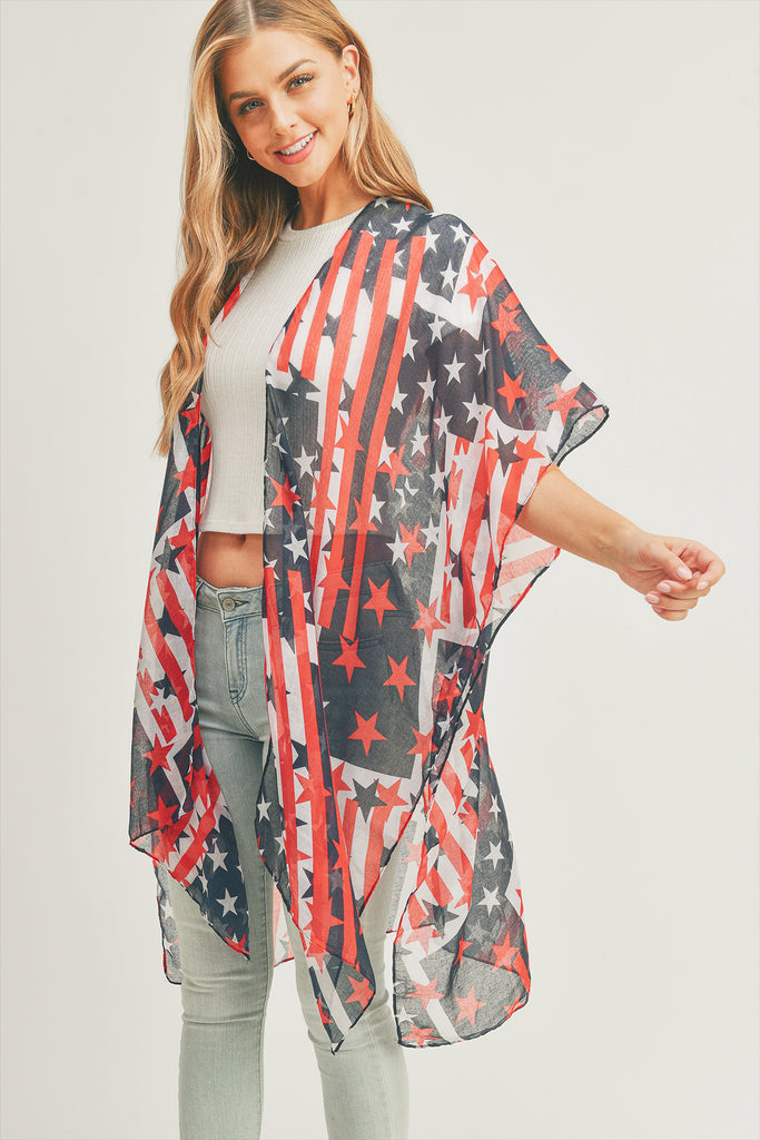 AMERICAN FLAG KIMONO