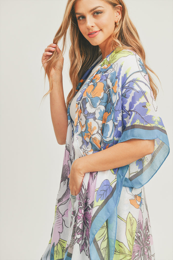 FLORAL PRINT KIMONO