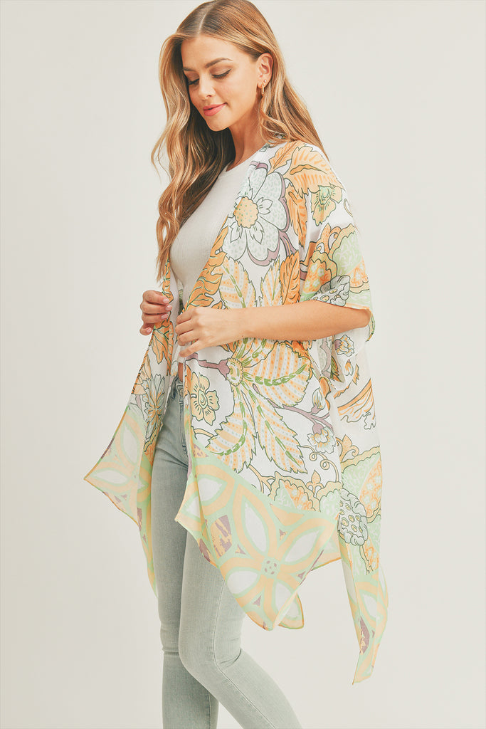 FLORAL PRINT KIMONO