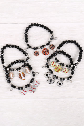 FOUR-LINE GLASS BEADS STRETCH BRACELET